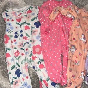 3 months and 0-3 months baby girl footies